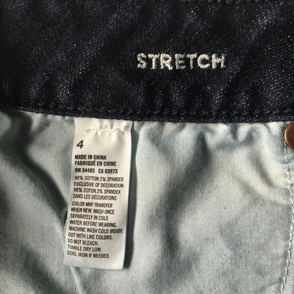 American Eagle Stretch Denim Skirt Frayed Hem - Picture 6 of 7